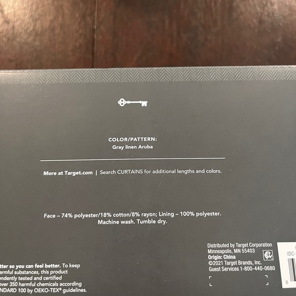 Threshold - 99.9% blackout curtains 95” grey - Picture 3 of 3